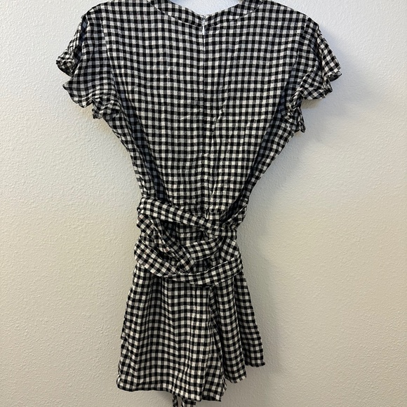 Privacy Please Goodwin Romper Black and White Checkered - Picture 3 of 3